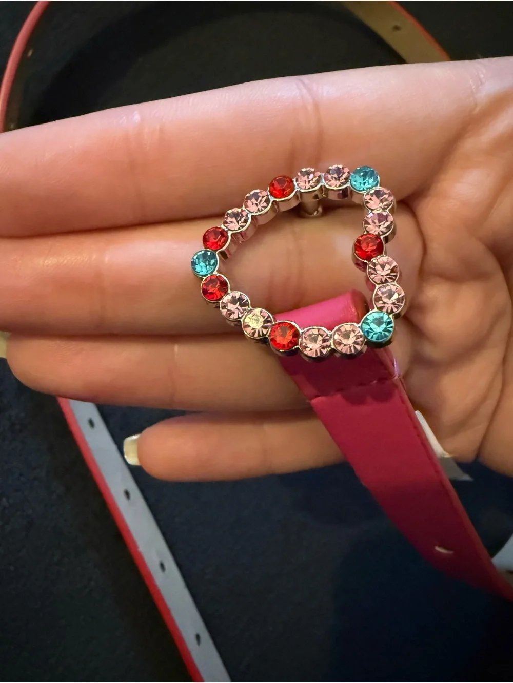 Target Pink belt with crystal Heart